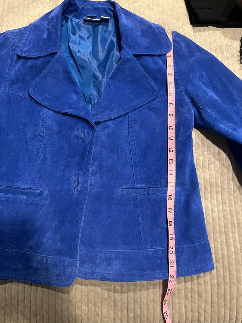 Chico’s Royal Blue Suede Jacket - Picture 9 of 11